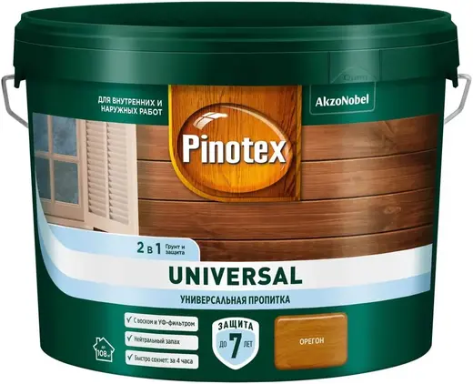 Пинотекс Universal пропитка универсальная 2 в 1 (9 л) №028 орегон