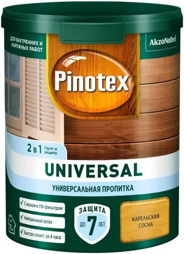 Пинотекс Universal пропитка универсальная 2 в 1 (900 мл) карельская сосна