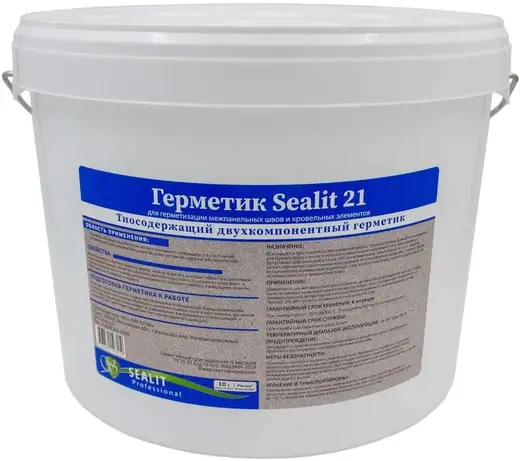 Sealit Professional 21 герметик тиосодержащий 2-комп (10 л (1 пластиковое ведро * 14 кг + 1 отвердитель * 1.4 кг)