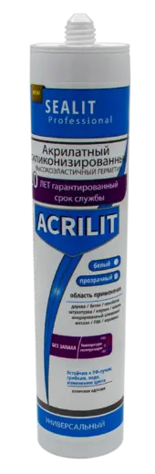 Sealit Professional Acrilit герметик акрилатный силиконизированный универсальный (280 мл) белый