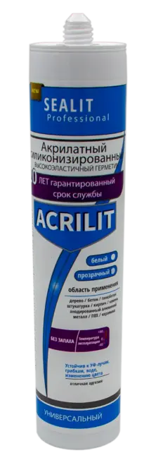 Sealit Professional Acrilit герметик акрилатный силиконизированный универсальный (280 мл) белый