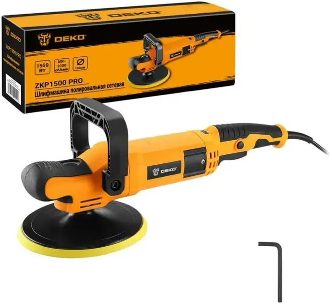 Deko ZKP1500 PRO шлифмашина полировальная сетевая (1500 Вт)