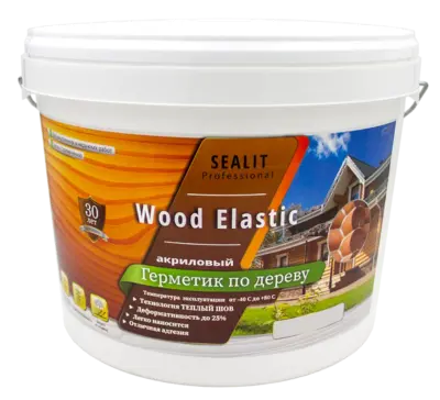 Sealit Professional Wood Elastic герметик акриловый по дереву (5 л) тик