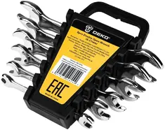 Deko DKHT06 набор усиленных гаечных рожковых ключей (6-19 мм)