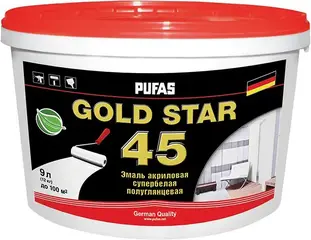 Пуфас Gold Star 45 эмаль акриловая супербелая полуглянцевая