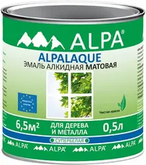 Alpa Alpalaque эмаль алкидная для дерева и металла супербелая
