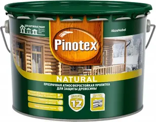 Пинотекс Natural прозрачная атмосферостойкая пропитка для защиты древесины