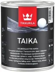 Тиккурила Taika одноцветная лессирующая серебристая лазурь