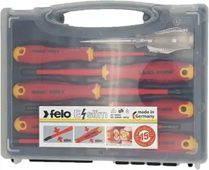Felo Ergonic E-Slim набор отверток диэлектрических с тестером напряжения