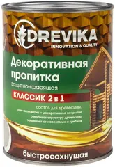 Drevika Классик 2 в 1 пропитка декоративная защитно-красящая быстросохнущая