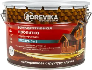 Drevika Экстра 3 в 1 пропитка декоративная защитно-красящая