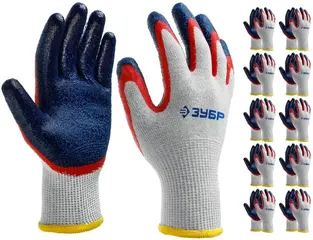 Зубр Профессионал Захват-2 перчатки с двойным нитриловым обливом