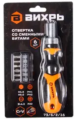 Вихрь отвертка со сменными битами