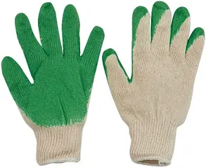 Fit перчатки вязаные х/б с резиновой заливкой наладонника