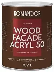 Командор Wood Facade Acryl 50 полуглянцевая краска по дереву