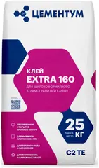 Цементум Extra 160 клей для широкоформатного керамогранита и камня