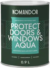 Командор Protect Doors & Windows Aqua эмаль полуматовая для окон и дверей