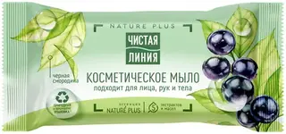 Чистая Линия Nature Plus Черная Смородина мыло туалетное косметическое для лица, рук и тела