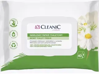 Cleanic с Экстрактом Ромашки бумага туалетная влажная