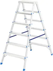 Сибртех стремянка двухсторонняя алюминиевая