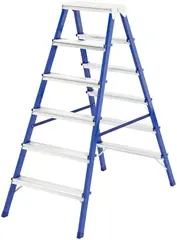 Сибртех стремянка двухсторонняя стальная