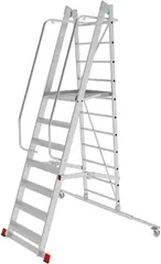 Новая Высота NV-3541 лестница-стремянка с платформой и траверсой