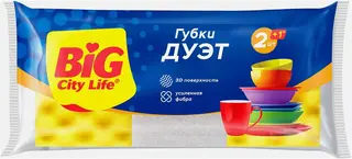 Big City Life Дуэт 2+1 губки кухонные профилированные