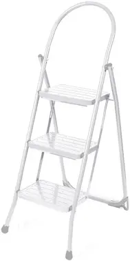 Ника стремянка с широкими ступенями белая
