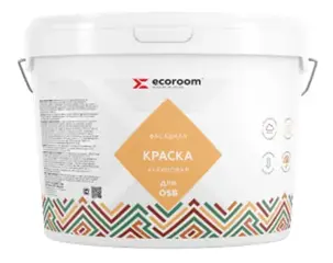 Ecoroom краска акриловая фасадная для OSB