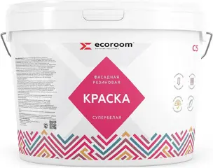 Ecoroom С-5 краска резиновая фасадная супербелая