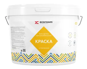 Ecoroom С-3 краска фасадная высокопрочная супербелая