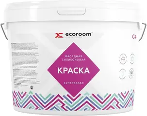 Ecoroom С-4 краска силиконовая фасадная супербелая