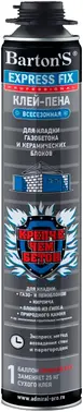 Bartons Express Fix Professional клей-пена для кладки газобетона и керамических блоков
