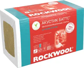 Rockwool Акустик Баттс звукоизоляционная плита из каменной ваты от шума и огня