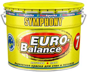Финкраска Симфония Euro-Balance 7 акрилатная краска для стен и потолков