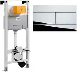 Oli120 комплект 2 в 1 инсталляция и кнопка смыва Slim