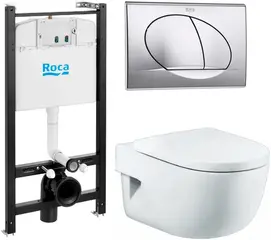 Roca Meridian Compact унитаз с инсталляцией комплект 4 в 1