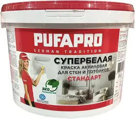 Пуфас Pufapro Стандарт краска супербелая акриловая для стен и потолков