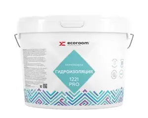 Ecoroom 1221 Pro гидроизоляция акриловая с армирующим волокном