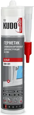 Kudo Proff герметик силиконизированный для конструкций из ПВХ