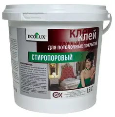 Ecolux клей стиропоровый для потолочных покрытий