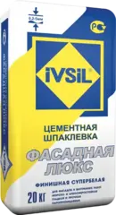 Ивсил Фасадная Люкс цементная шпаклевка финишная супербелая