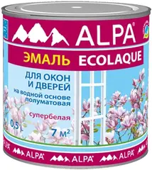 Alpa Ecolaque эмаль на водной основе для окон и дверей супербелая