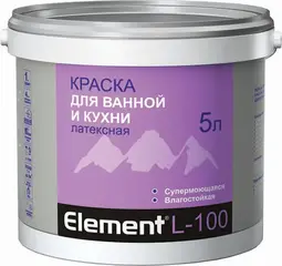 Alpa Element L-100 краска для ванной и кухни латексная супермоющаяся