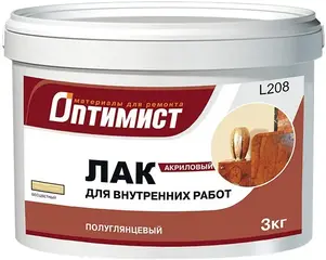 Оптимист L 208 лак акриловый полуглянцевый бесцветный