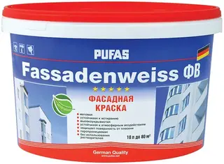 Пуфас Fassadenweiss ФВ фасадная краска с защитой от плесени
