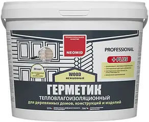 Неомид Теплый Дом Wood Professional Plus герметик тепловлагоизоляционный строительный