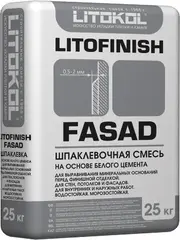 Литокол Litofinish Fasad шпаклевочная смесь на основе белого цемента