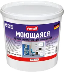 Пуфас Decoself Моющаяся КМ краска акрилатная для помещений