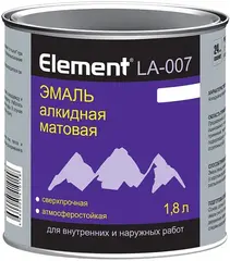 Alpa Element LA-007 эмаль алкидная матовая сверхпрочная атмосферостойкая